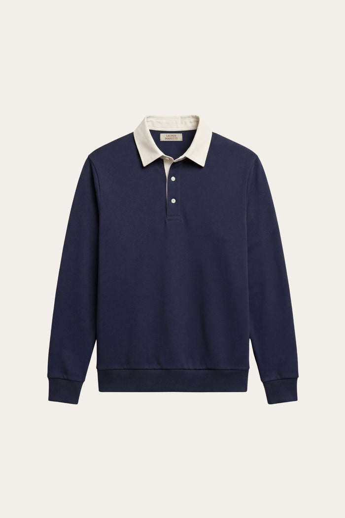 The Knit Polo — Navy Cotton Polo Shirt