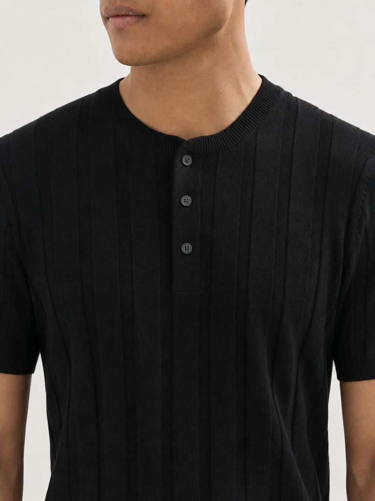 The Milano Henley — Nero