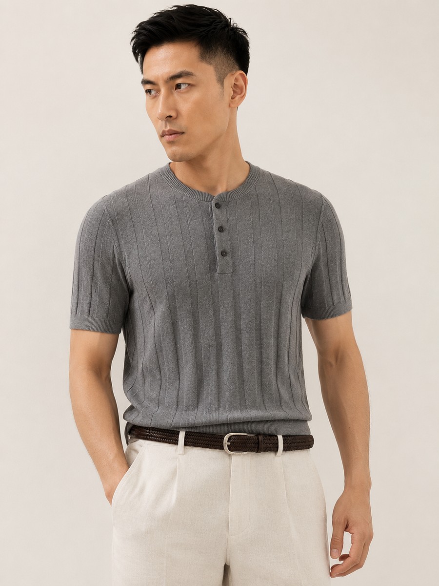 The Milano Henley — Cenere