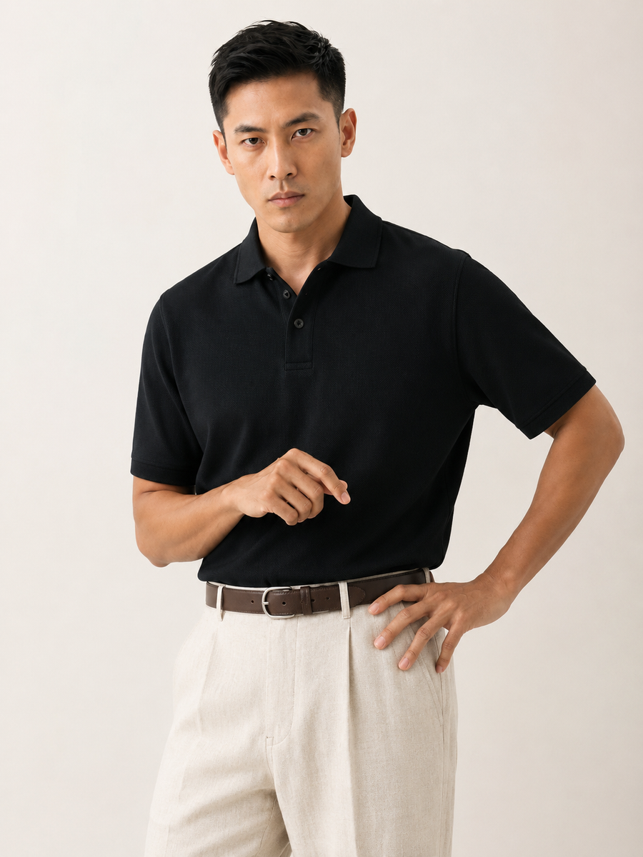 The Rugby Polo — Nero