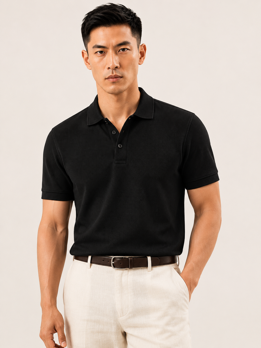 The Rugby Polo — Nero