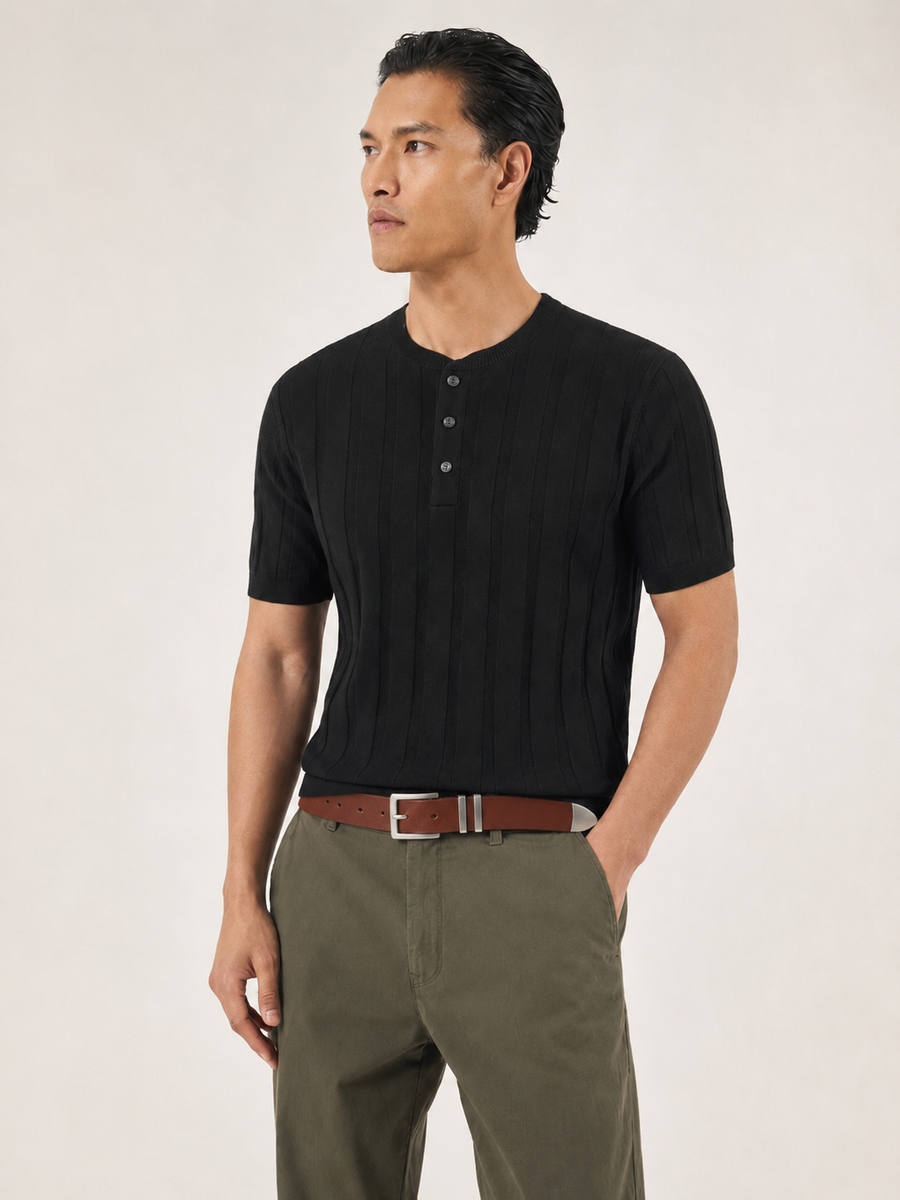 The Milano Henley — Nero