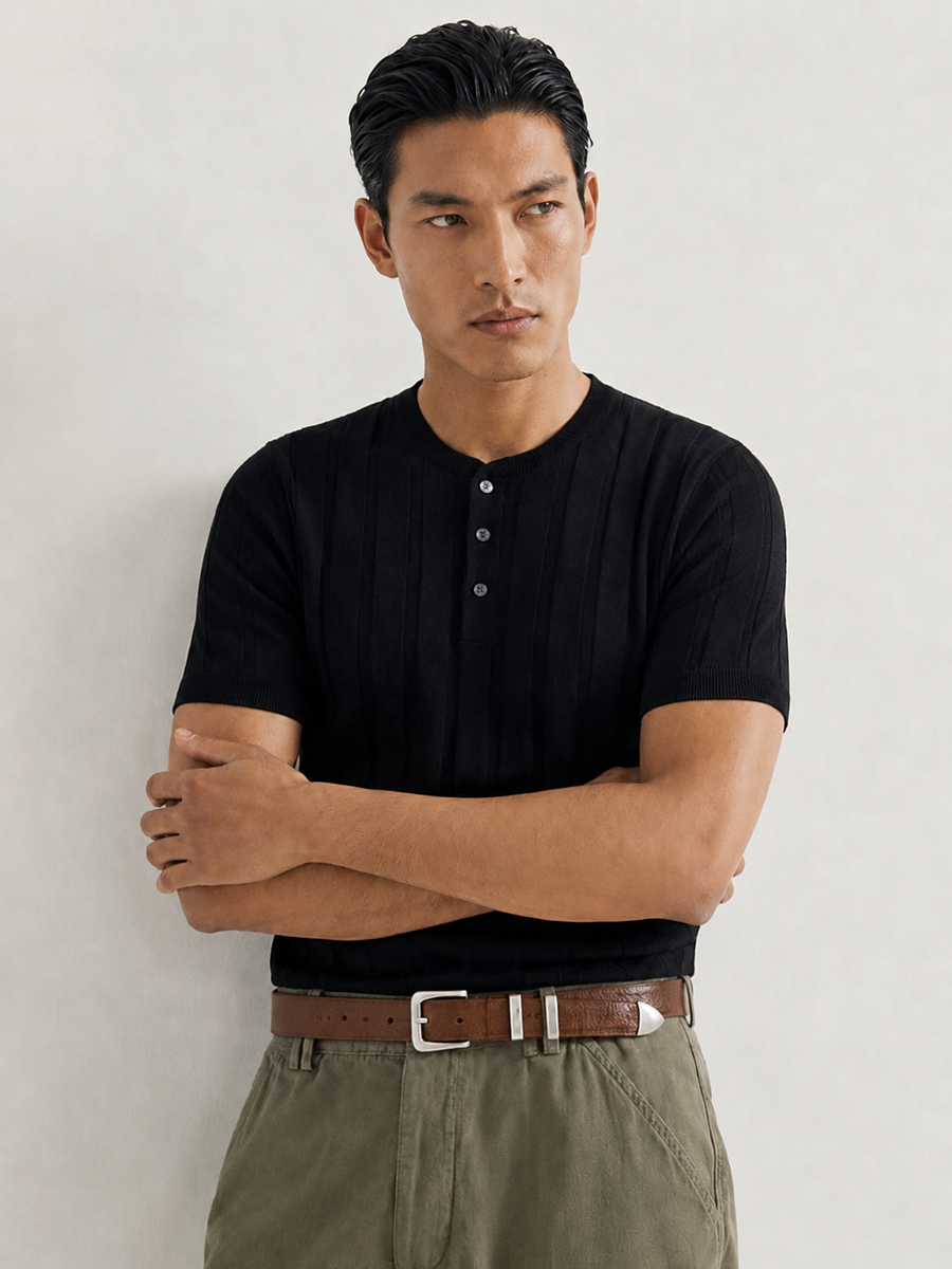 The Milano Henley — Nero