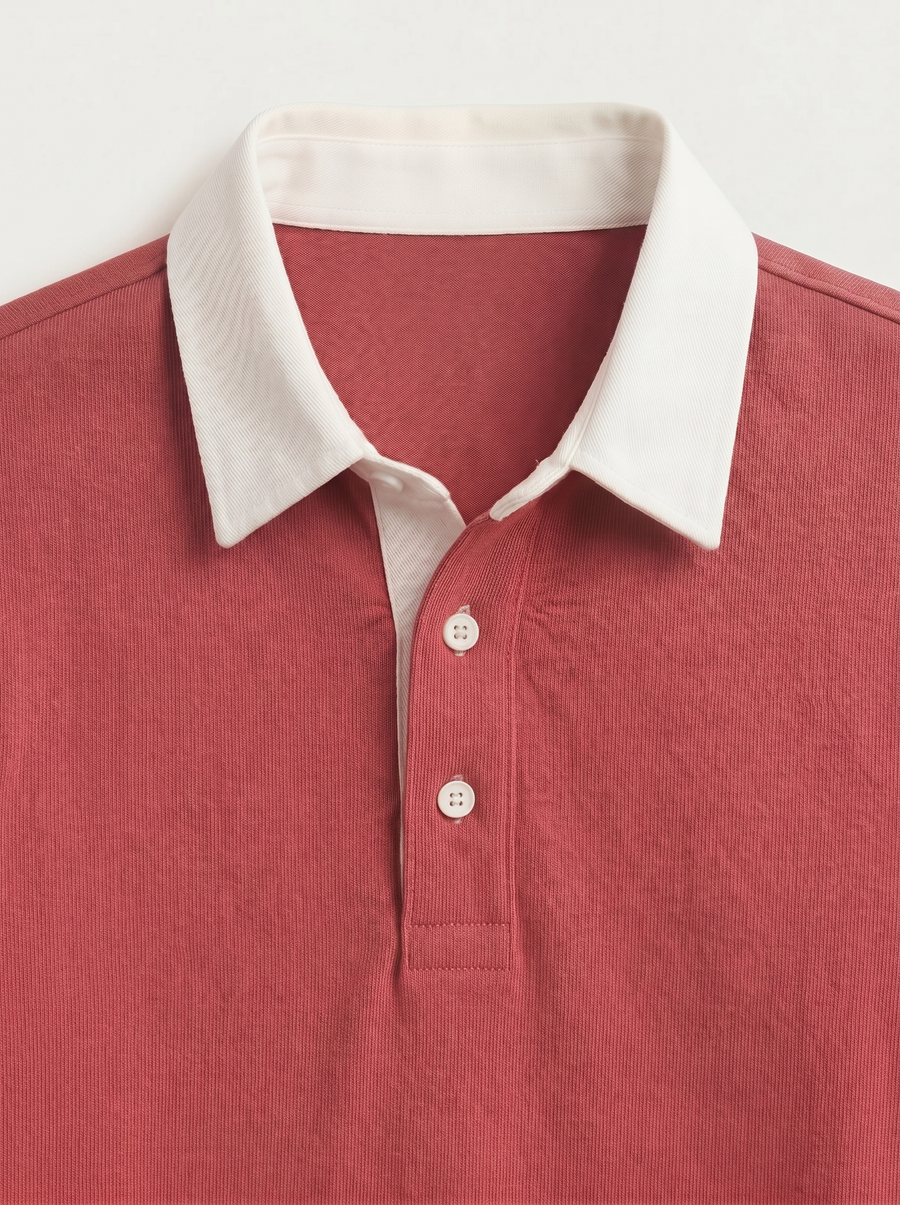 The Knit Polo — Tuscan Red Cotton Polo Shirt